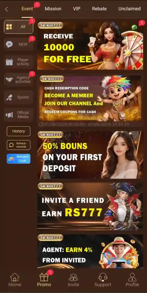 SK KHI777 Game

